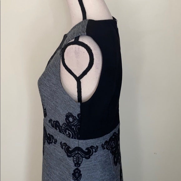 Diane von Furstenberg Yvette Black Gray Dress Sz 8 - Picture 8 of 15